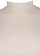Strikbluse i merinould med turtleneck, Pumice Stone Mel., Packshot image number 2