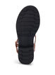 Wide fit - Sommer sandal i læder, Friar Brown, Packshot image number 5
