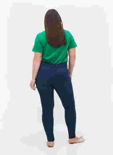 Super slim Amy jeans med elastik i taljen, Dark blue, Model image number 1