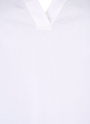Ærmeløs top i bomuld med flæser, Bright White, Packshot image number 2