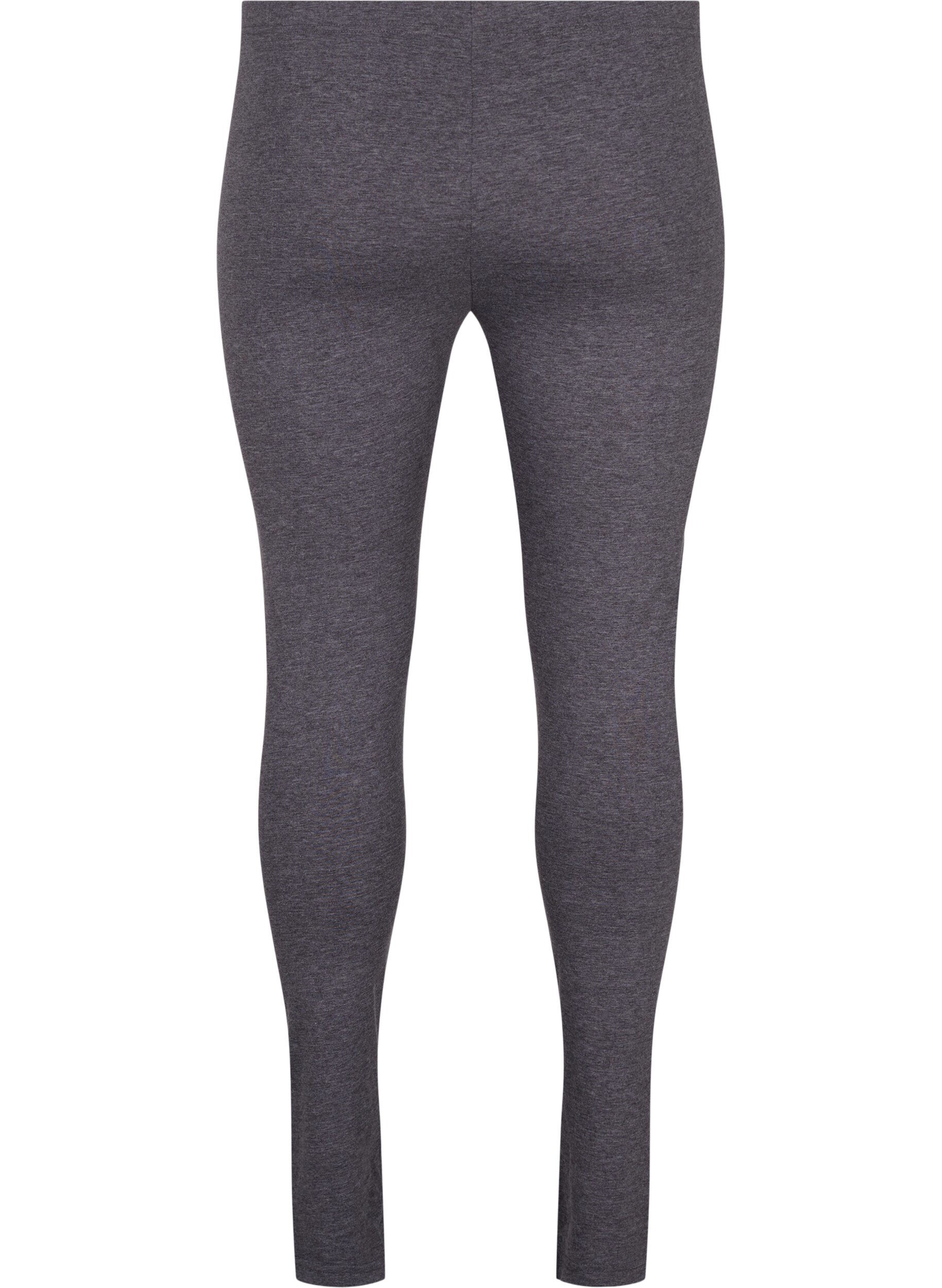 Zizzi Gr&aring;melerede leggings, Dark Grey Melange, Packshot image number 1