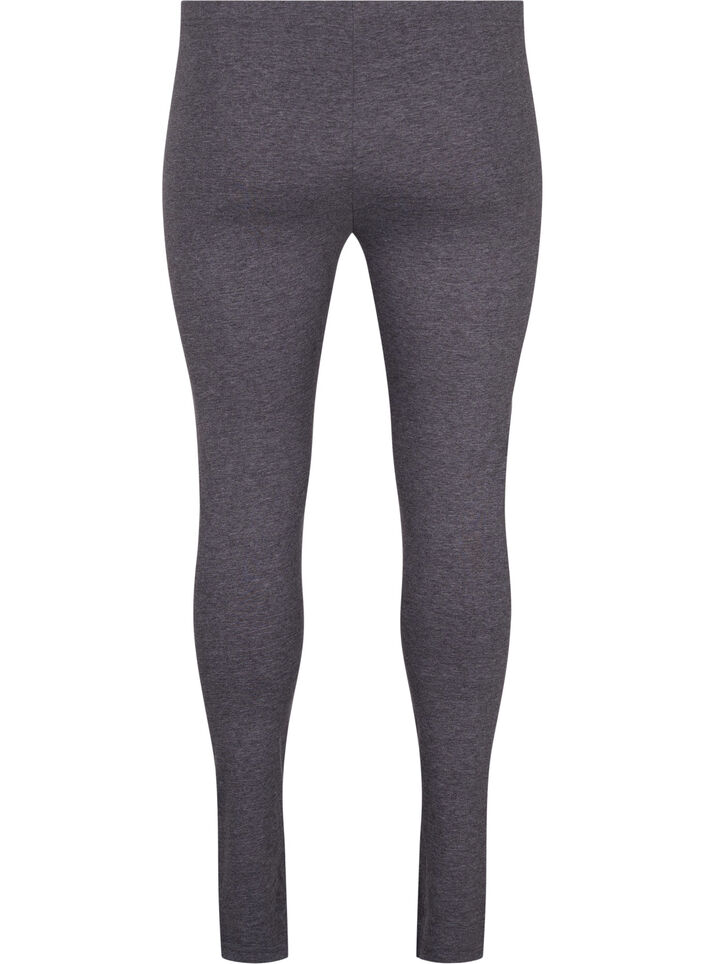 Gråmelerede leggings, Dark Grey Melange, Packshot image number 1