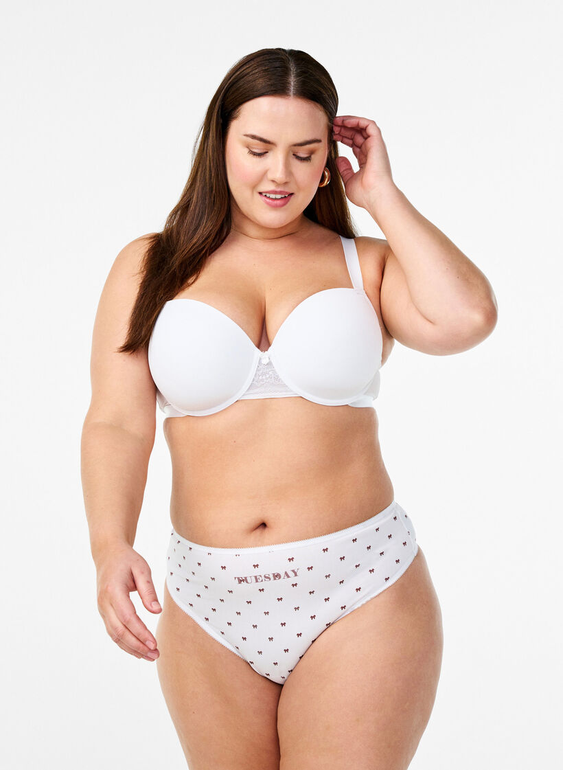 7-Pak g-strenge i bomuld med ugens dage, Lyserød, Model image number 0