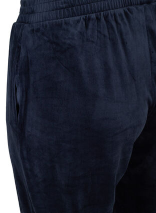 Løse bukser i velour, Navy Blazer, Packshot image number 3
