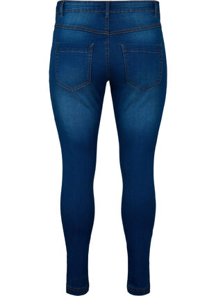 Slim fit Emily jeans med normal talje, Blue denim, Packshot image number 1
