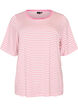 T-shirt med TENCEL&trade; Lyocell og striber , Lyser&oslash;d, Packshot image number 0