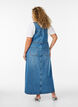 Midi denim overall-kjole, Bl&aring;, Model image number 1