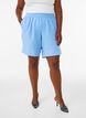 Shorts med lommer og h&oslash;j talje, Bl&aring;, Model image number 0