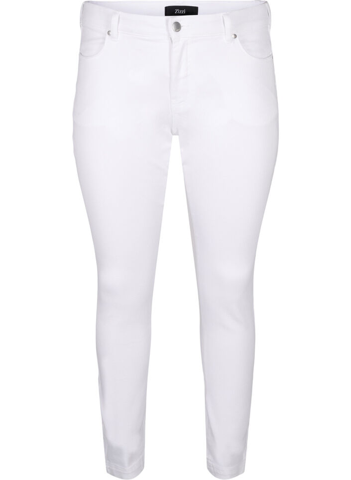 Viona jeans med regulær talje, Hvid, Packshot image number 0