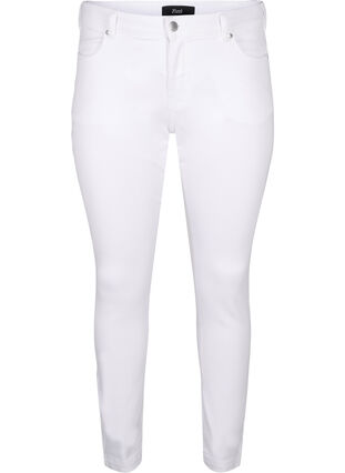 Viona jeans med regulær talje, White, Packshot image number 0