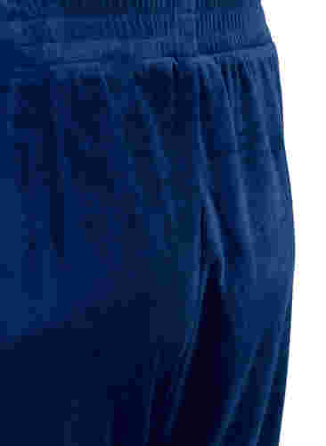 Løse bukser i velour, Insignia Blue, Packshot image number 2