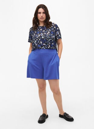 FLASH - Løse shorts med lommer, Dazzling Blue, Model image number 3