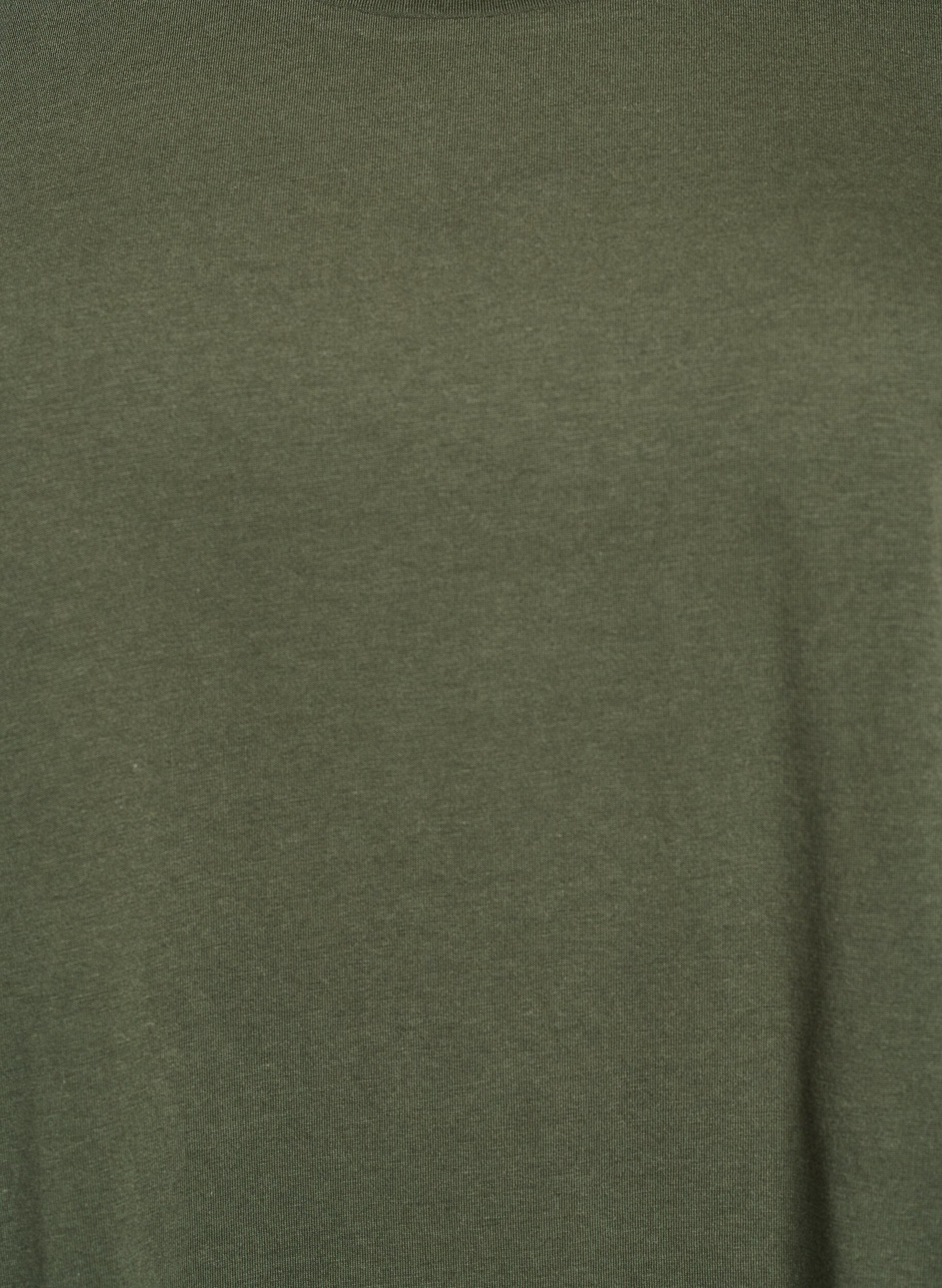 Zizzi Kort&aelig;rmet t-shirt i bomuldsblanding, Gr&oslash;n, Packshot image number 2