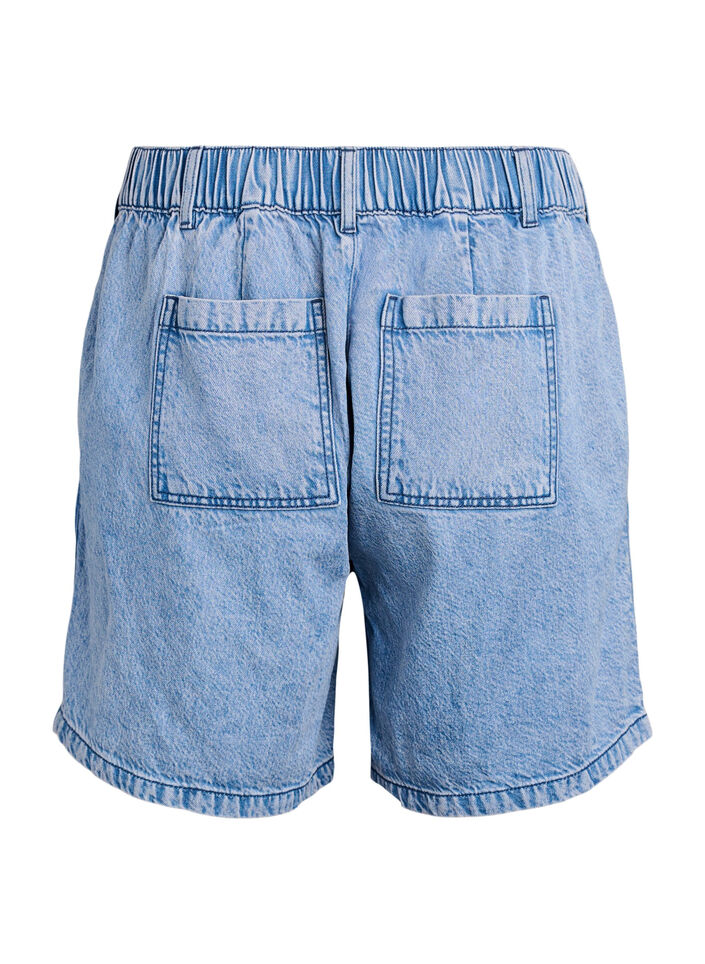 L&oslash;se denimshorts med h&oslash;j talje, Bl&aring;, Packshot image number 1