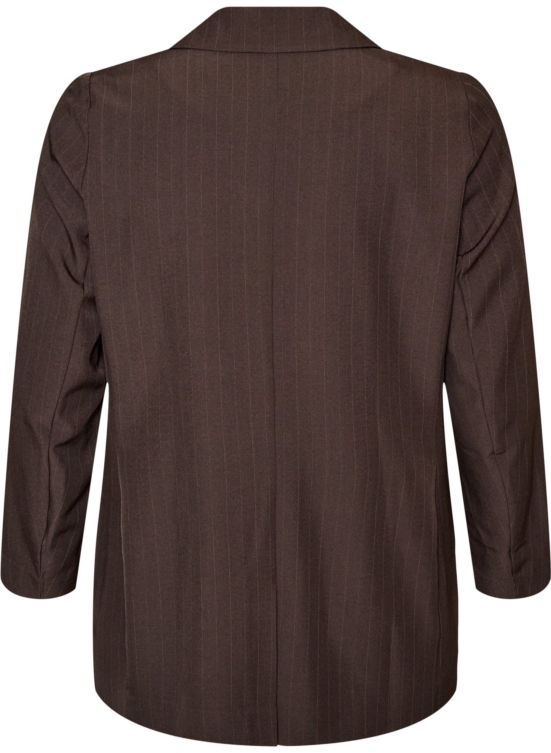 ZizziBlazer med lommer og slids, Brun, Packshot image number 1