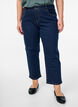 Cropped Vera jeans med straight fit, Bl&aring;, Model image number 2