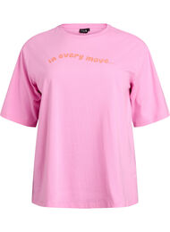 Sporty t-shirt i &oslash;kologisk bomuld, Lyser&oslash;d