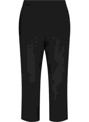 Viskose træningsbukser med lommer, Black, Packshot image number 1