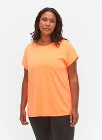 Kortærmet trænings t-shirt, Neon Orange, Model