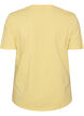 T-shirt i bomuld med print, Gul, Packshot image number 1