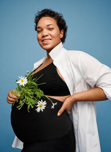 Tætsiddende graviditets nederdel, Black, Image image number 1