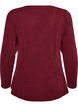 Jerseybluse med ribstruktur og A-form, R&oslash;d, Packshot image number 1