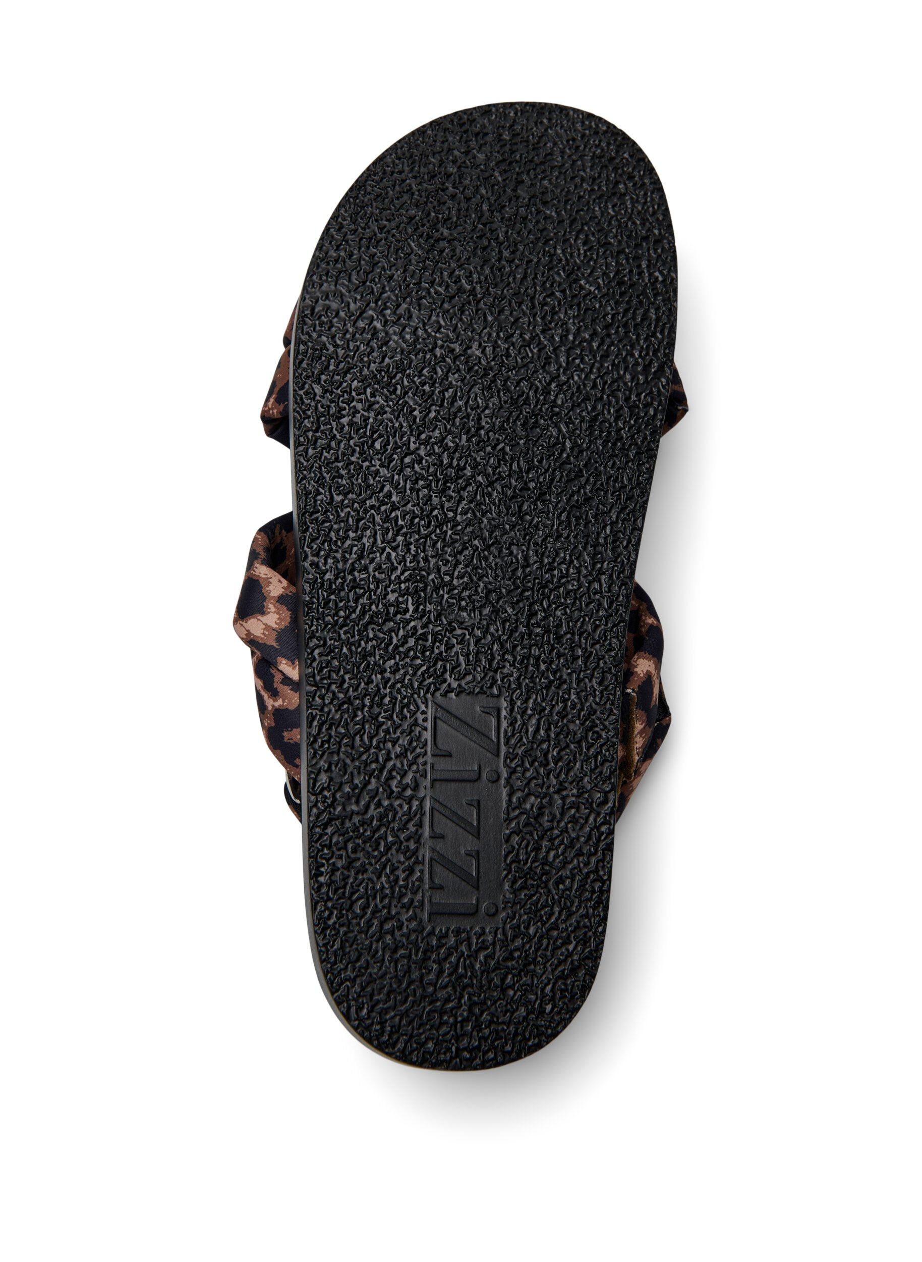 Zizzi Wide fit - Sandal med knudedetalje, Brun, Packshot image number 4