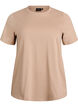 Basis t-shirt i bomuld med rund hals , Beige, Packshot image number 0