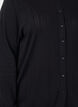 Cardigan i &oslash;kologisk bomuld med hulm&oslash;nster, Sort, Model image number 3
