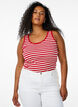 Stribet tanktop med ribstruktur, R&oslash;d, Model image number 0
