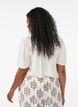 Bluse i viskose med broderie anglaise, Beige, Model image number 2