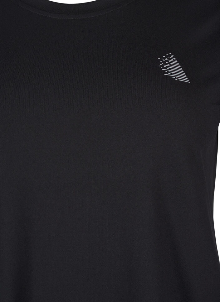Slim fit trænings t-shirt med rund hals, Black, Packshot image number 2