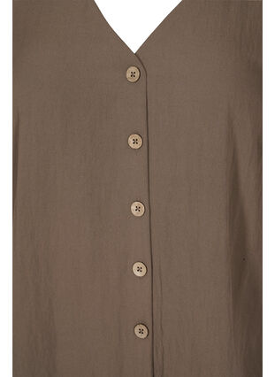 Viskose bluse med knapper og v-hals, Falcon, Packshot image number 2