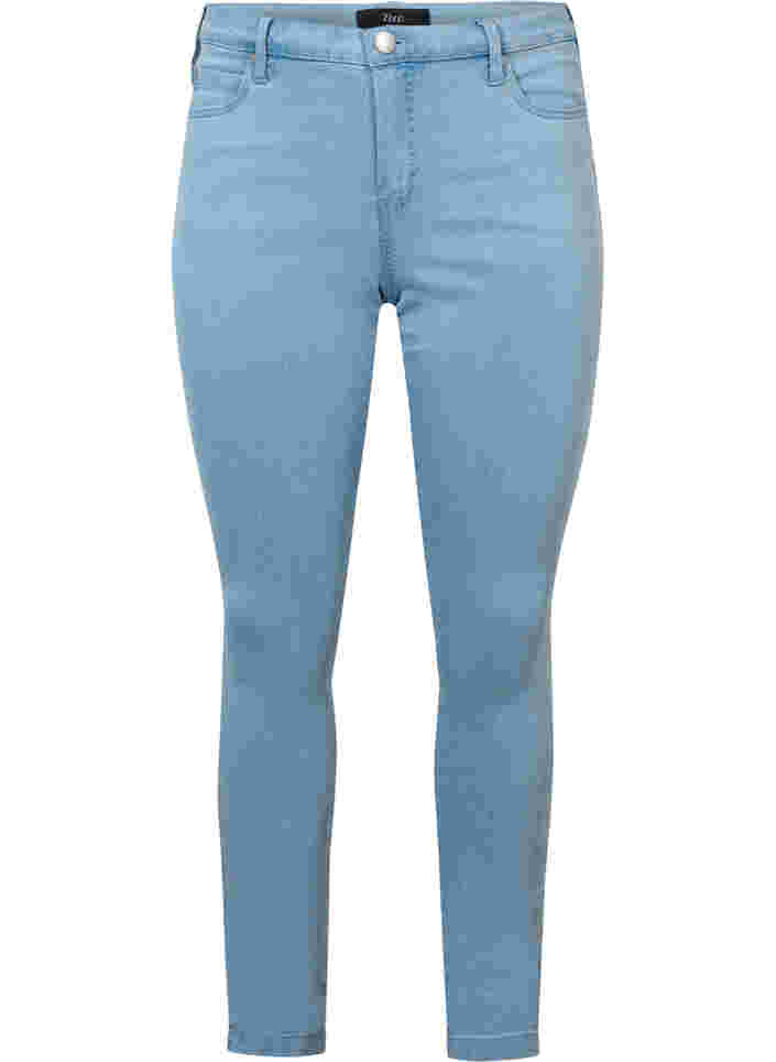 Højtaljede super slim Amy jeans, Ex Lgt Blue, Packshot image number 0