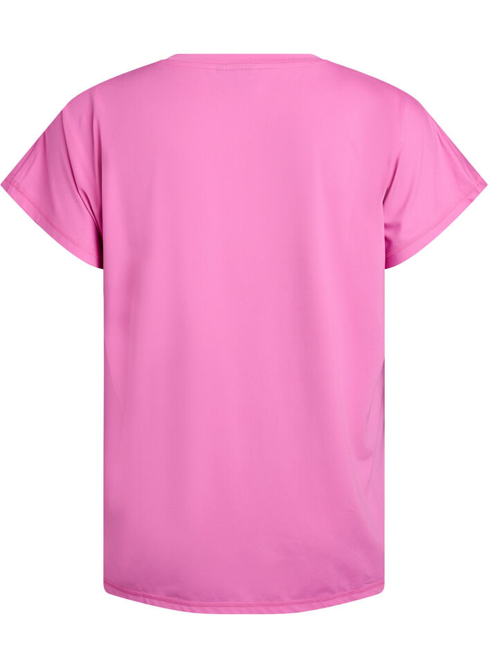 L&oslash;s tr&aelig;nings t-shirt med v-hals, Lyser&oslash;d, Packshot image number 1