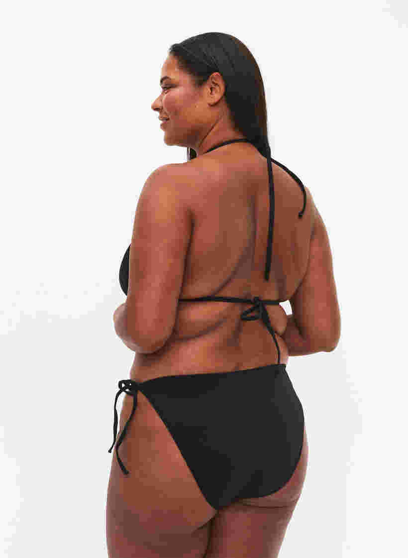 Bikini trusse med bindesnøre, Black, Model image number 1