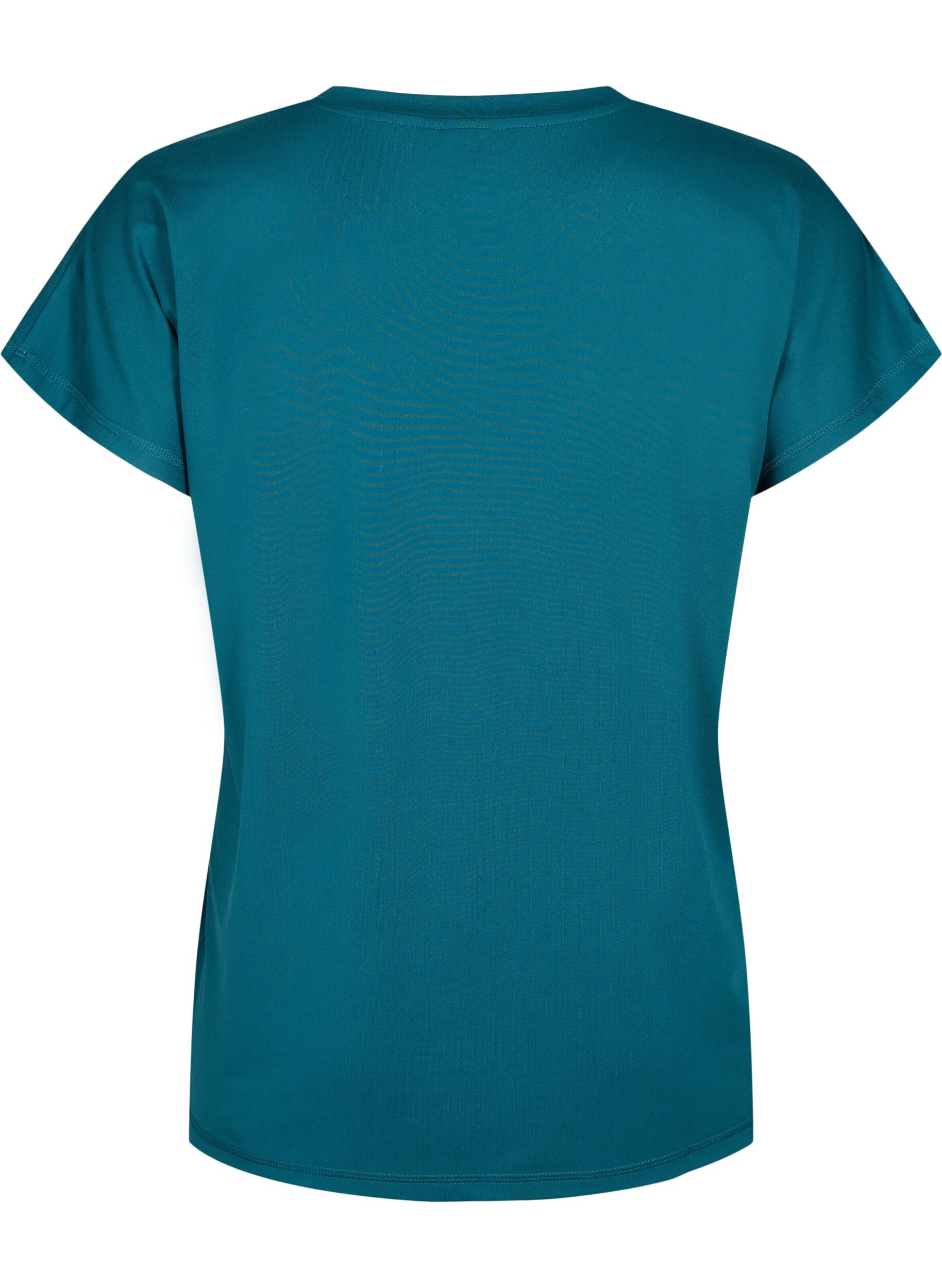 ZizziL&oslash;s tr&aelig;nings t-shirt med v-hals, Gr&oslash;n, Packshot image number 1