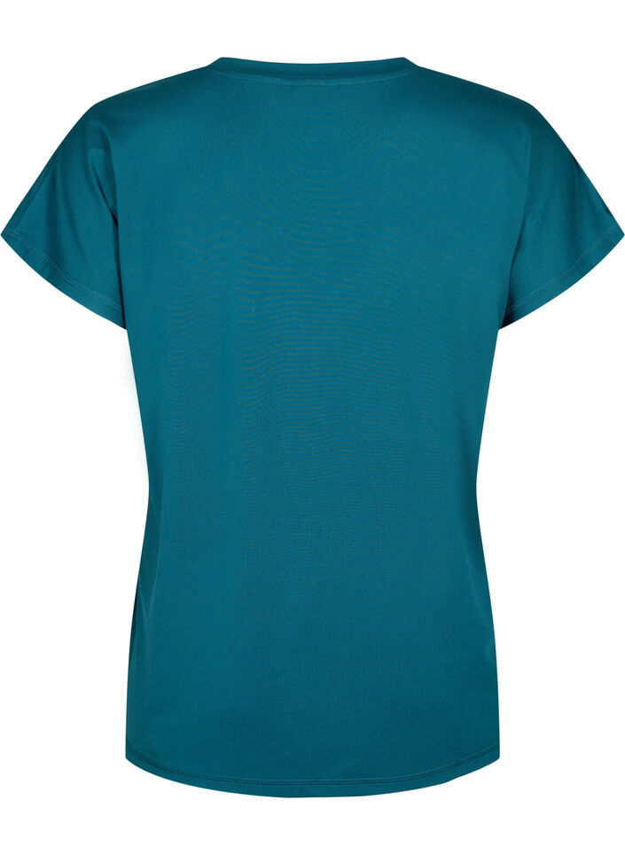 L&oslash;s tr&aelig;nings t-shirt med v-hals, Gr&oslash;n, Packshot image number 1