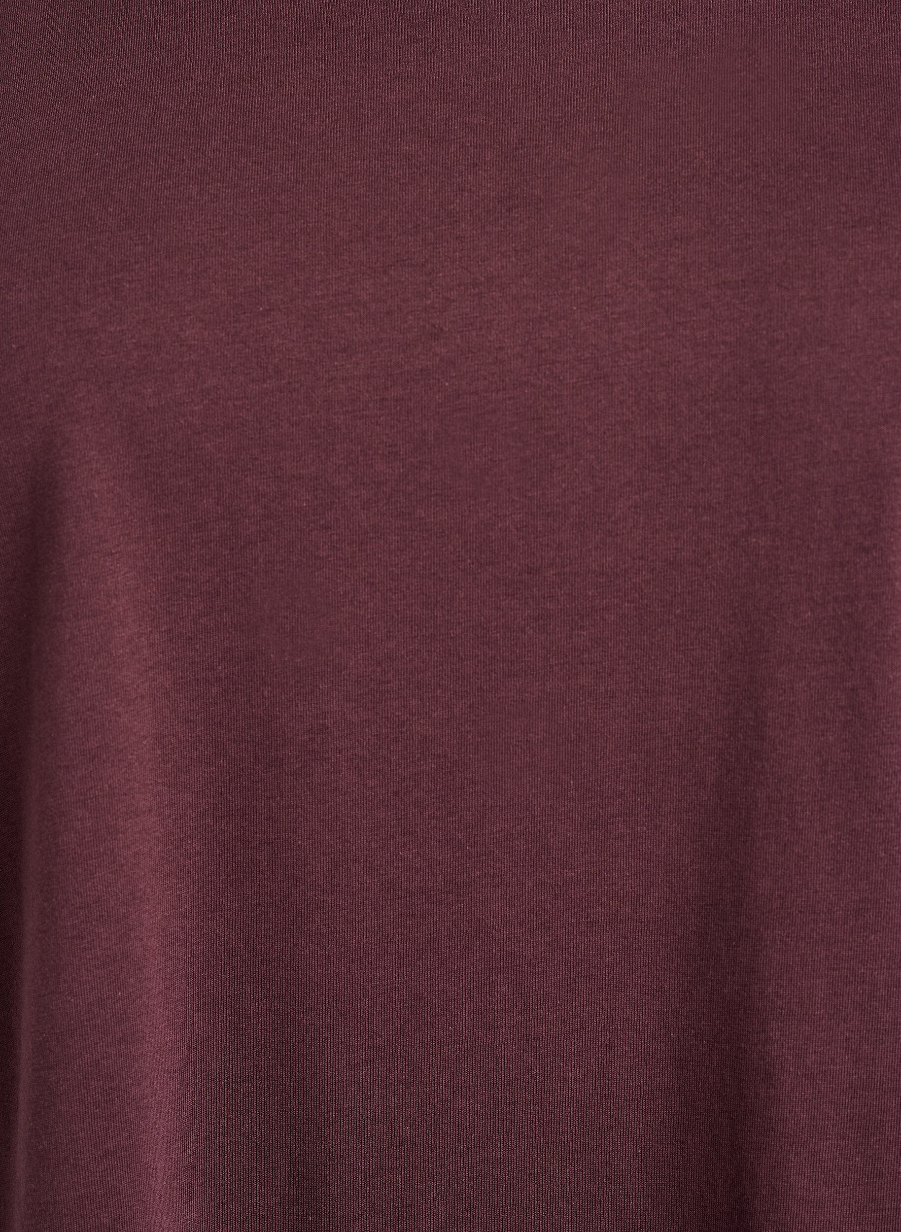 ZizziKort&aelig;rmet t-shirt i bomuldsblanding, M&oslash;rk Bordeaux, Packshot image number 2