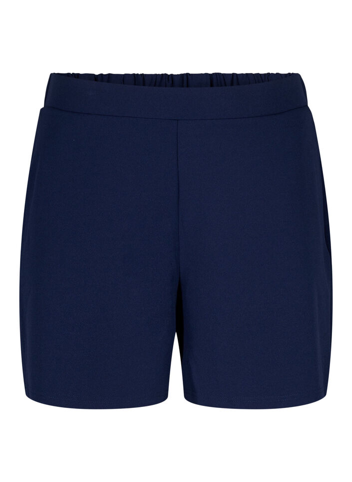 L&oslash;se shorts med lommer, Bl&aring;, Packshot image number 0