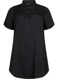 Kortærmet tunika i lyocell (TENCEL™), Black