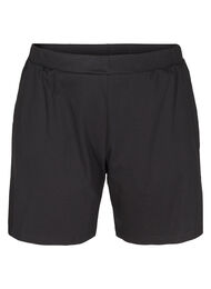 Løse bomulds shorts med lommer, Black