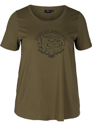 Kortærmet t-shirt med print, Ivy Green WONDER, Packshot image number 0