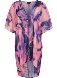 Strand kimono med print, Purple Swirl, Packshot