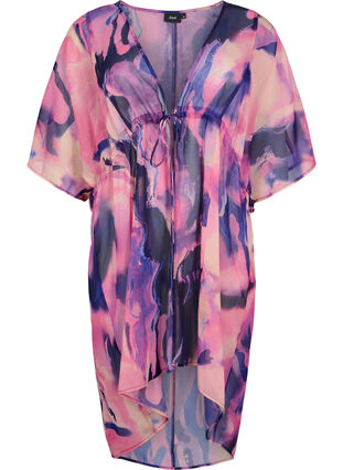 Strand kimono med print, Purple Swirl, Packshot image number 0