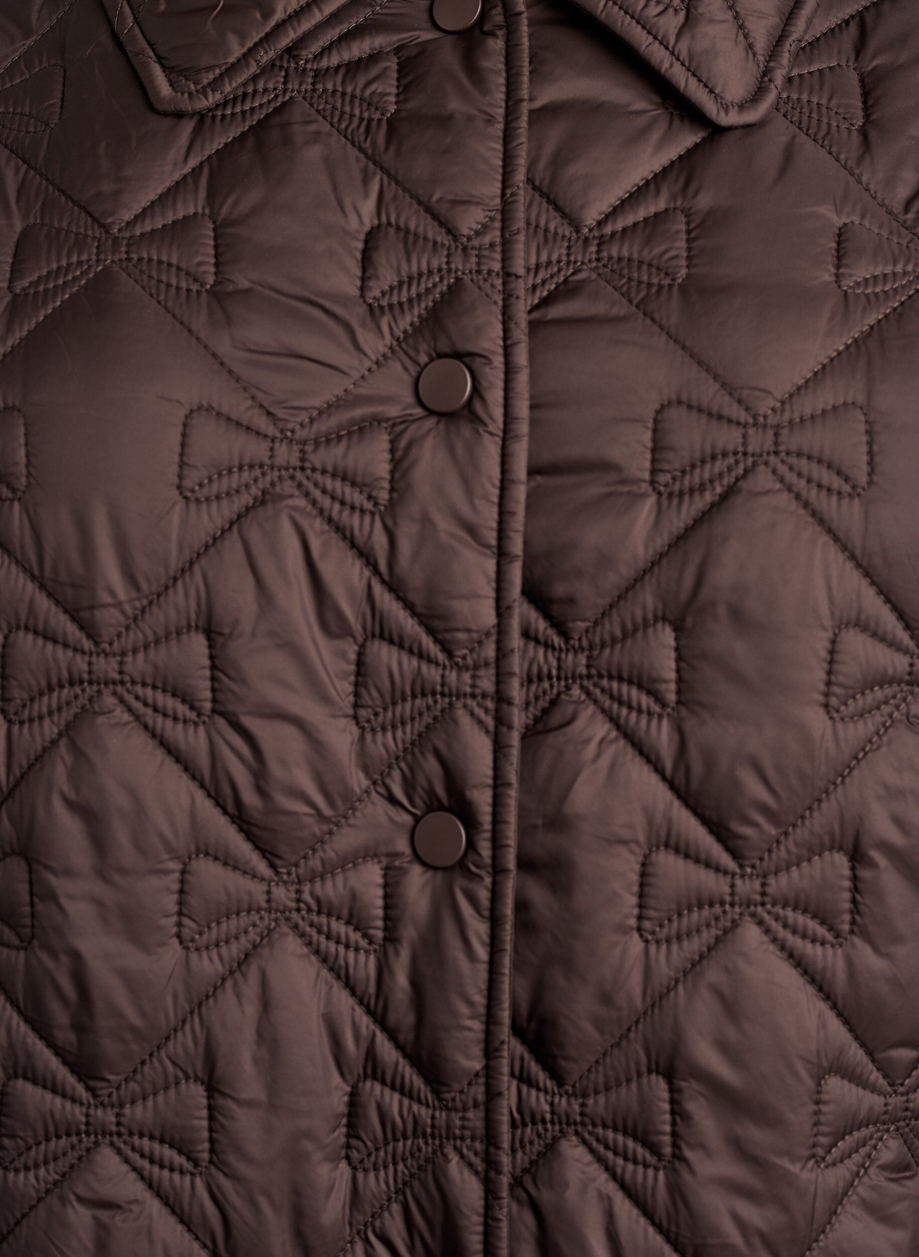 ZizziLet vatteret jakke med dekorativ quiltning, Brun, Packshot image number 2