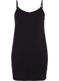 Lang basis top i bomuld, Sort
