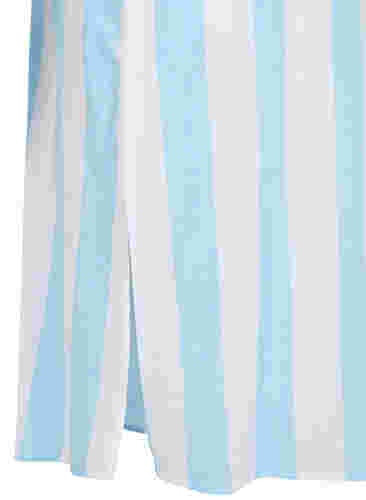 Kortærmet bomulds skjortekjole med striber, Blue Bell Stripe, Packshot image number 3