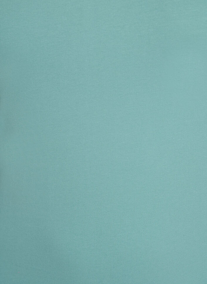 Ensfarvet basis top i bomuld, Gr&oslash;n, Packshot image number 2