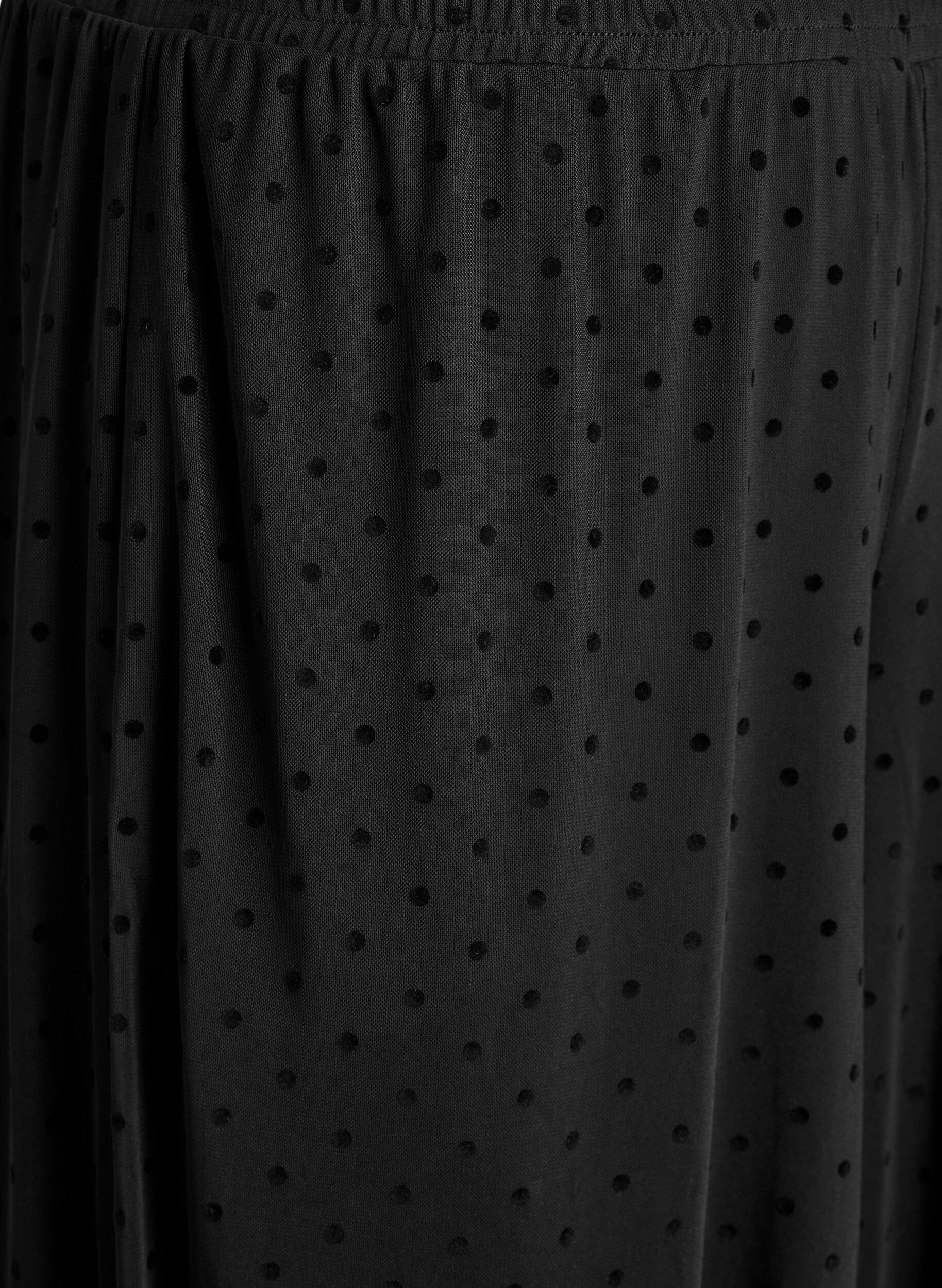 Zizzi Ballonbukser i mesh med prikker, Sort, Packshot image number 2